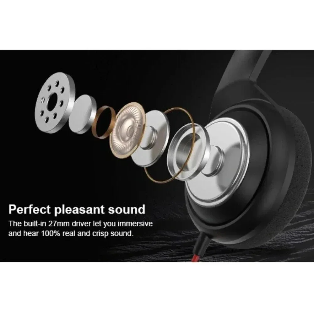 NUBWO HW02 USB Headset With Microphone Noise Cancelling & In-Line Control‎ W/Bag